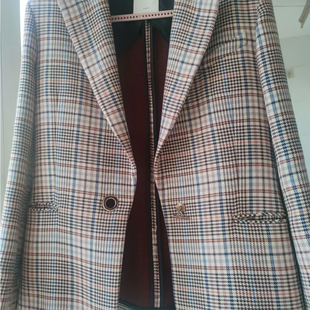 Sandro Multicolor Plaid Blazer set - Picture 2 of 7